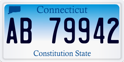 CT license plate AB79942