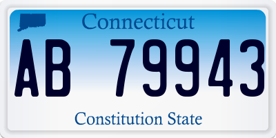 CT license plate AB79943