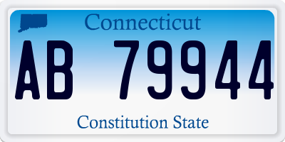 CT license plate AB79944