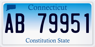 CT license plate AB79951