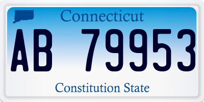 CT license plate AB79953