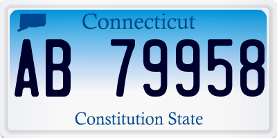 CT license plate AB79958
