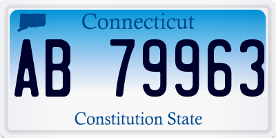CT license plate AB79963
