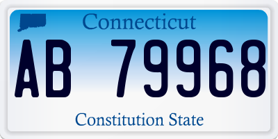CT license plate AB79968