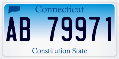 CT license plate AB79971