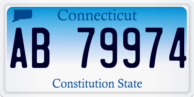 CT license plate AB79974