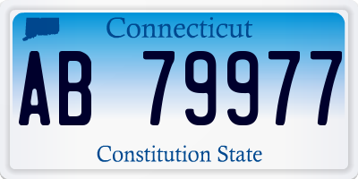 CT license plate AB79977