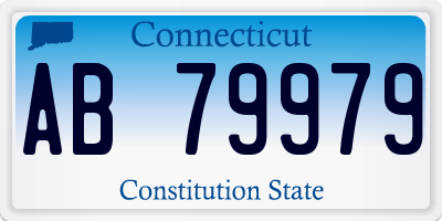 CT license plate AB79979