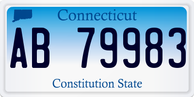 CT license plate AB79983