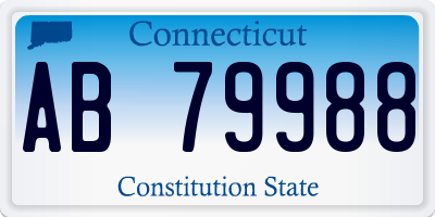 CT license plate AB79988