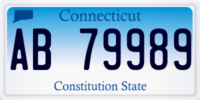 CT license plate AB79989