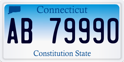 CT license plate AB79990