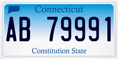 CT license plate AB79991
