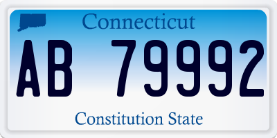 CT license plate AB79992