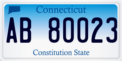 CT license plate AB80023