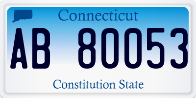 CT license plate AB80053