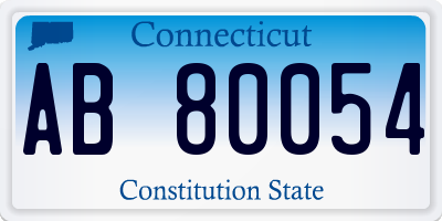 CT license plate AB80054