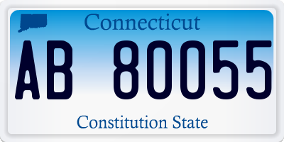 CT license plate AB80055