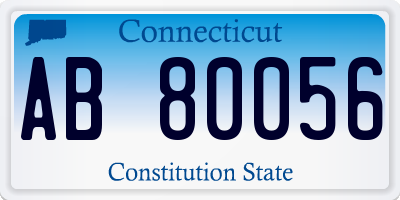 CT license plate AB80056