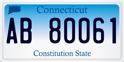 CT license plate AB80061