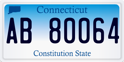 CT license plate AB80064