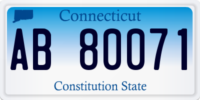 CT license plate AB80071