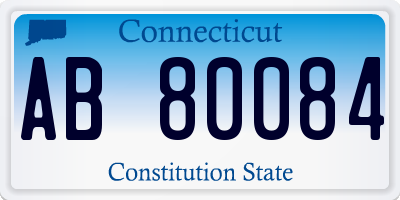 CT license plate AB80084
