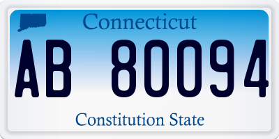 CT license plate AB80094