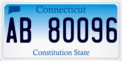 CT license plate AB80096