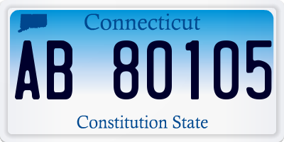 CT license plate AB80105