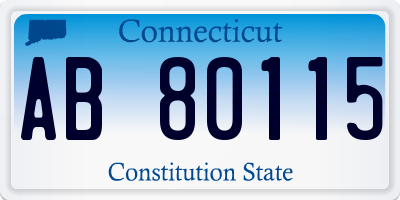 CT license plate AB80115