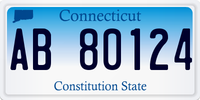 CT license plate AB80124