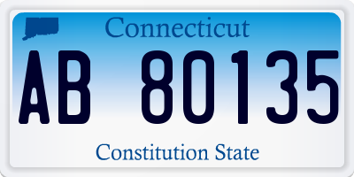 CT license plate AB80135