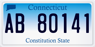 CT license plate AB80141