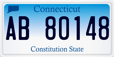 CT license plate AB80148