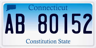 CT license plate AB80152