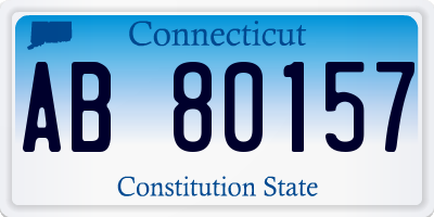 CT license plate AB80157