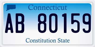 CT license plate AB80159
