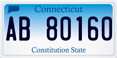 CT license plate AB80160