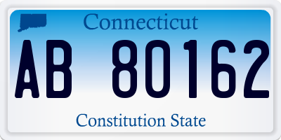CT license plate AB80162