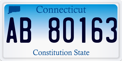 CT license plate AB80163