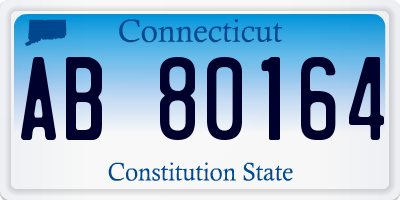 CT license plate AB80164