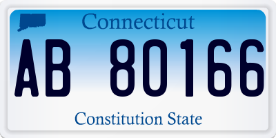 CT license plate AB80166