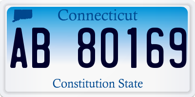 CT license plate AB80169
