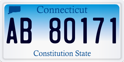 CT license plate AB80171