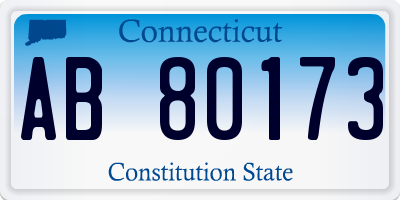CT license plate AB80173