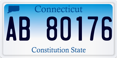 CT license plate AB80176