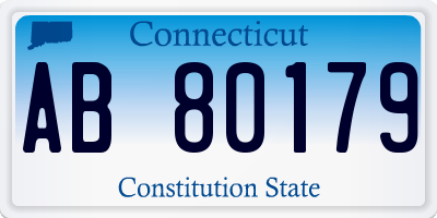 CT license plate AB80179