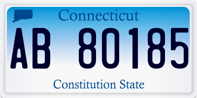 CT license plate AB80185