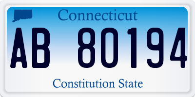 CT license plate AB80194